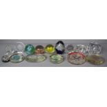 A Collection of 16 Glass Paperweights