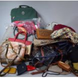 A Large Collection of Various Bags, Purses, Suitcase, Etc.