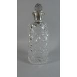 A Silver Topped Glass Decanter, B'Ham 1940, 25cms High