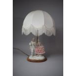 An Irish Figural Table Lamp and Shade by Mahoona Lighting, 53cm high