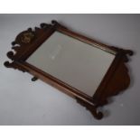 A Late 19th Century/Georgian Style Fretwork Mirror with Shell Moulded Decoration, 26cms Wide