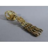 A Oriental Tassle Brooch, Gilded and Stamped 925