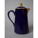 A Sevres Cobalt Blue and Gilt Coffee Pot, 18cms High