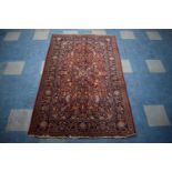 An Antique Persian Hand-Made Keshan Rug, 205 x 130cms