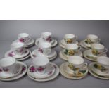 Two Rose Pattern Teasets