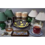 A Collection of Sundries to Include Circular Continental Charger Glassware, Etc.