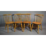 A Set of Four Spindle Back Ercol Style Chairs