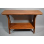 An Edwardian Two Tier Occasional Table Formed from Speedboat Timbers, 76cms Wide