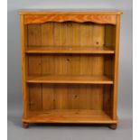 A Modern Pine Open Bookcase, 83cms Wide