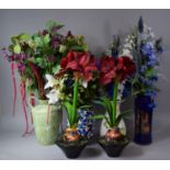 A Collection of Various Artificial Flowers and Bulbs