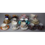 A Collection of Continental Cabinet Cups and Saucers to Feature Franz, Zsolnay Herrand, Russian