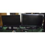 A 21.5" LCD TV and a Monitor