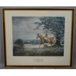 A Limited Edition Print After SL Crawford of Queen on Horse at Windsor. Signed by the Artist and