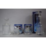 A Collection of Turkish Glass to Include Two Boxed Tankards with Etched Tall Ship Deductions,