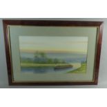 A Framed Watercolor, "The Grand Union Canal, Leic's" by Nick Grant, 47cm x 27cm