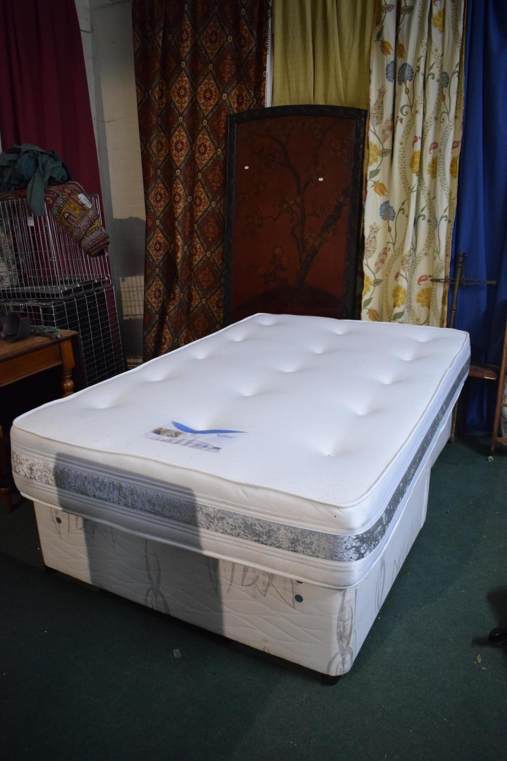 A 3/4 Drawer Divan Bed with Orthopedic Mattress, 48 inches Wide