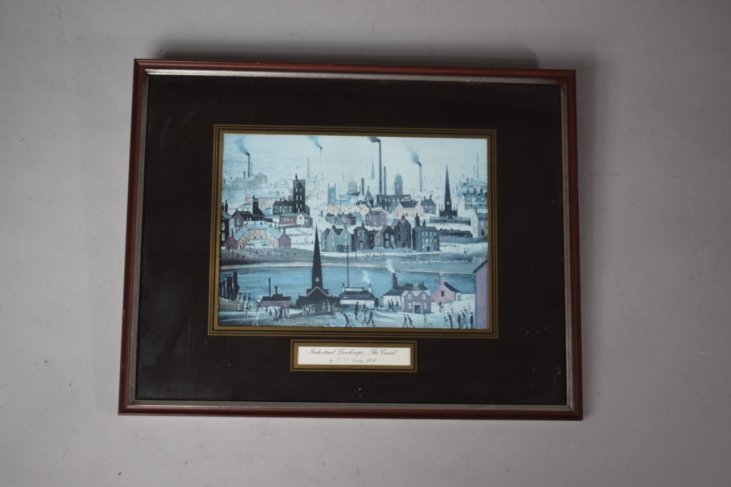 A Small Lowry Print, Industrial Landscape - A Canal
