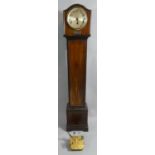 An Edwardian Mahogany Grandmother Presentation Clock with Westminster Chime Movement, Presented