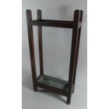 An Edwardian Stick Stand, 30cm Wide, Metal Drip Tray