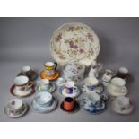 A Collection of Continental Porcelain to Include Zsolnay Hungarian Charger, Lithuanian Pierced