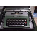 A Portable Silver Reed 500 Portable Manual Typewriter in Carrying Case