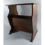 A Mahogany Magazine Rack/Stool, 45cm wide