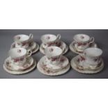 A Royal Albert Lavender Rose Part Teaset to Comprise Six Trios