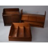 A Wooden Cutlery Drawer, Spice Drawer For Completion and a Rack