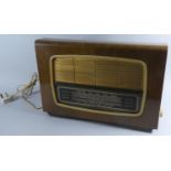 A Vintage Regentone Three Band Radio, Walnut Case, 50cm Wide