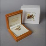 A Boxed "Cymry Gold" Bracelet with Entwined Hearts Stamped for 925