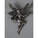 A Silver Art Nouveau Style Brooch in the Form of a Fairy