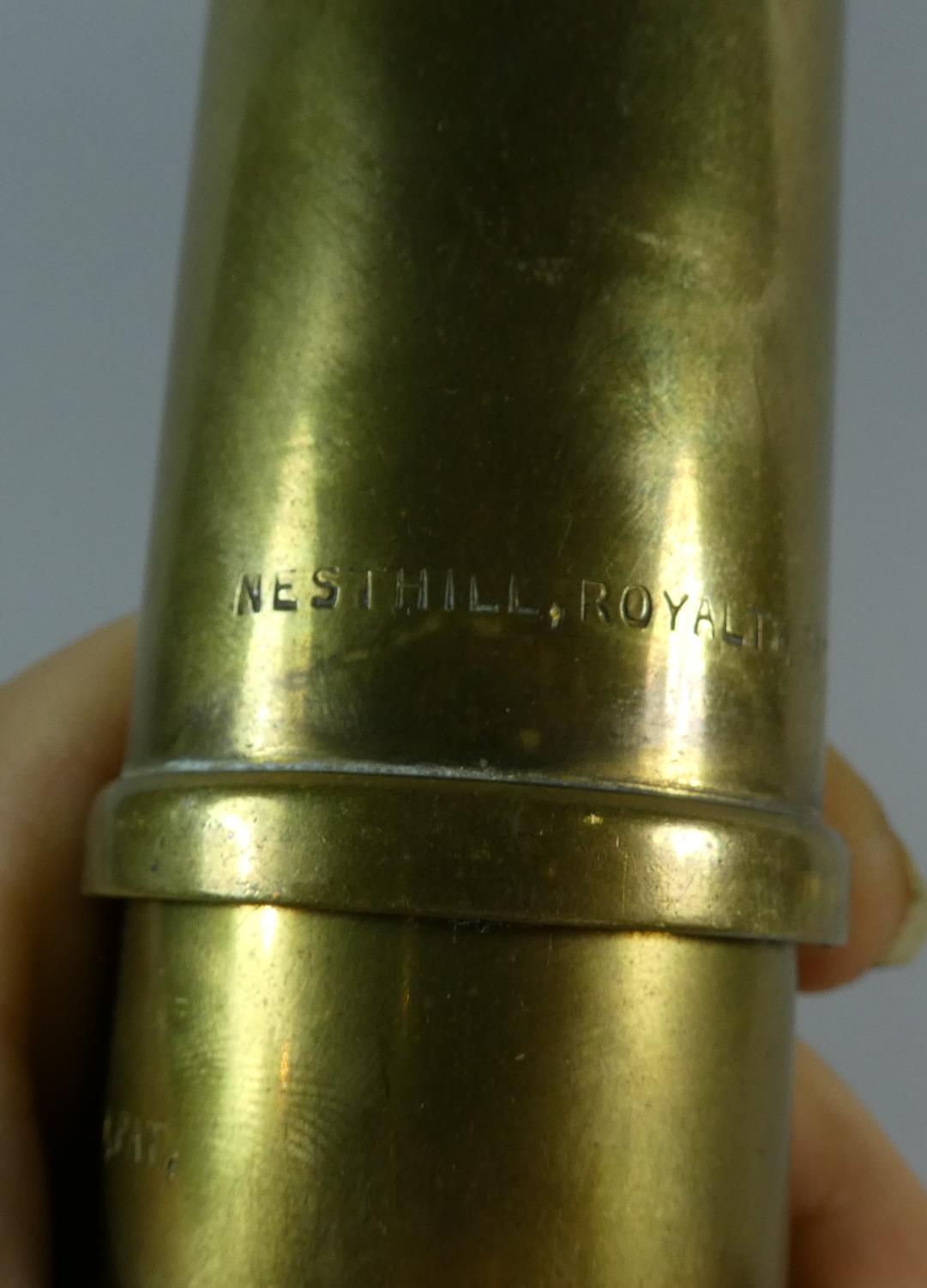 A Vintage Brass Nesthill Royalty Patent Brass Greaser with Wooden Plunger as Used by Rolls Royce and - Image 2 of 3