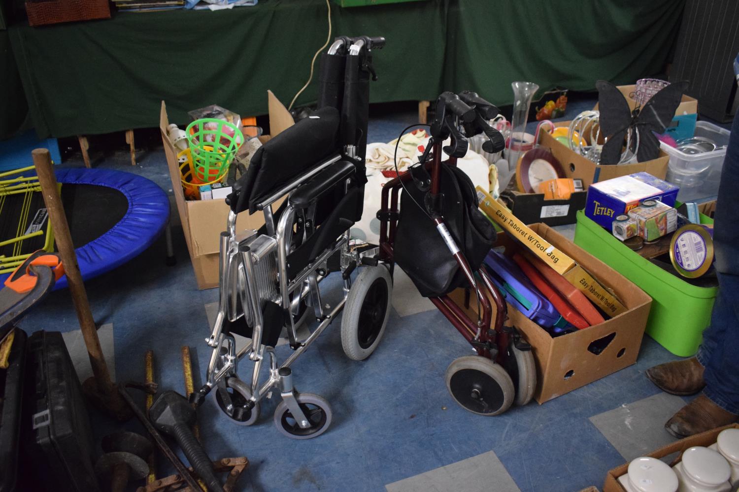 A Folding Wheelchair and Walking Aid