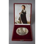 A Cased Silver Limited Edition "Royal Lineages" Bowl, Queen Elizabeth II, No.691/1500 and Hallmarked