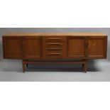 A G Plan Teak Sideboard with Four Centre Drawers Flanked by Double Cupboards, 213cm (7ft) Long