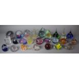 A Collection of 25 Good Quality Glass Paperweights