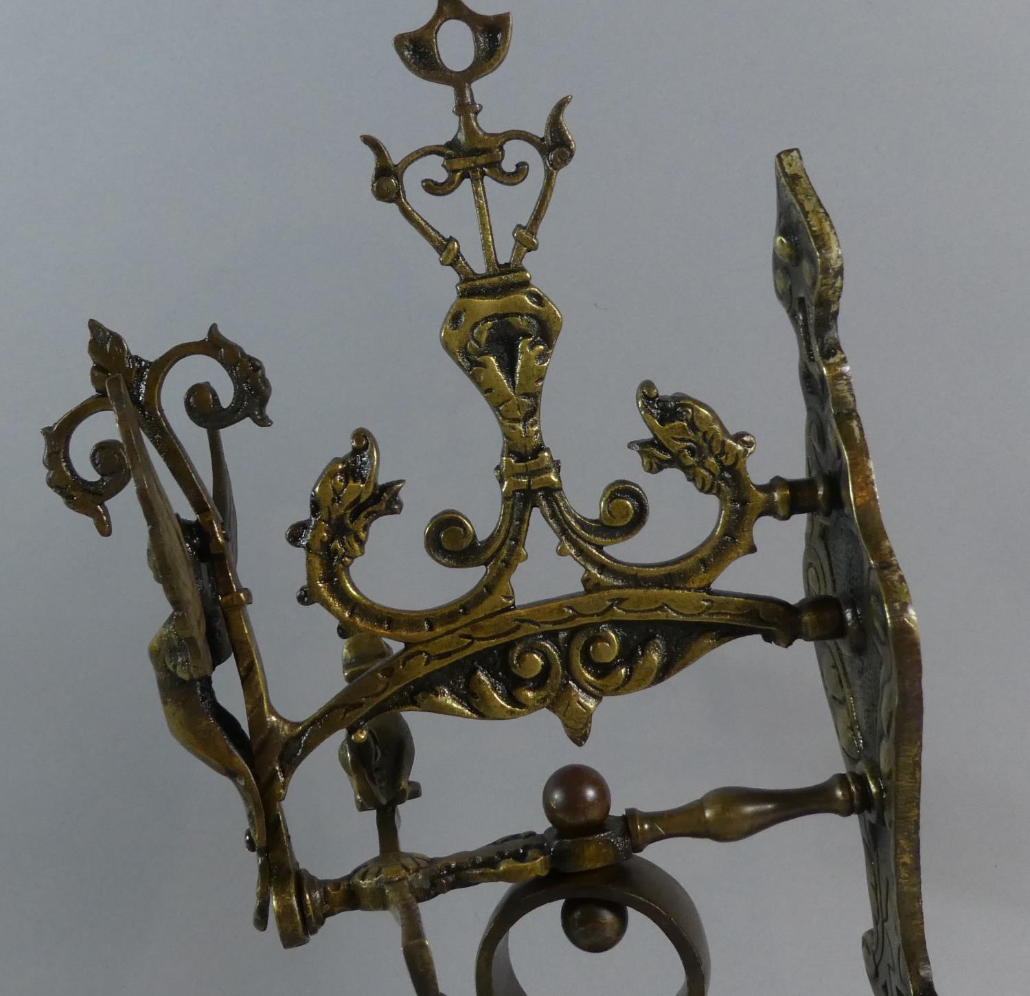 A Continental Brass Wall Mounting Bell, 38cm High - Image 2 of 3