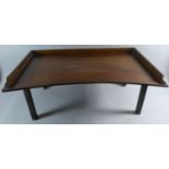 An Edwardian Mahogany Galleried Bed Tray, 70cm High