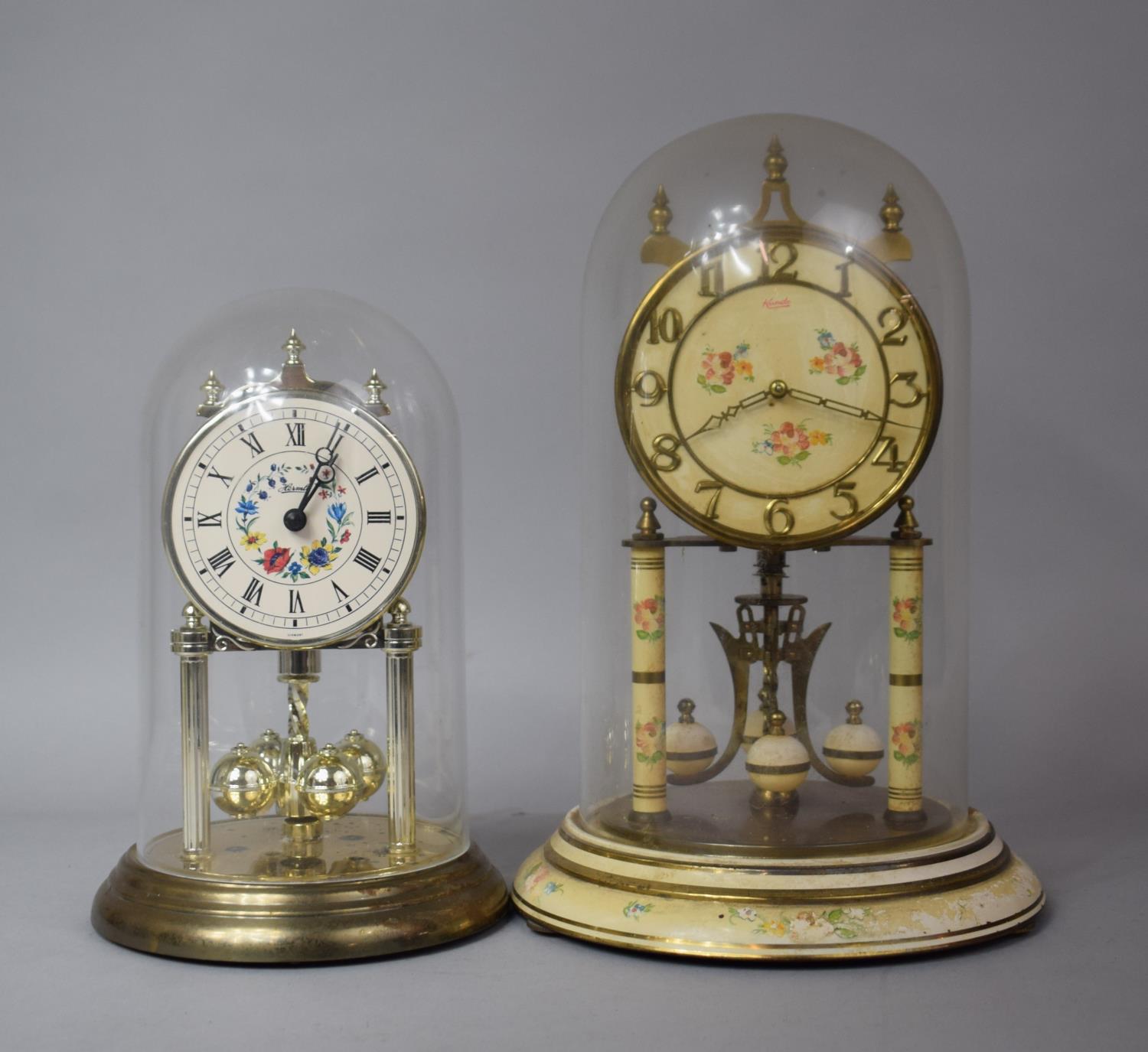Two Mid 20th Century Pillar Clocks One by Hermle
