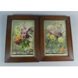 A Pair of Small Oak Framed Still Life Prints, Garden Glory and Summer Bounty, Each 25cm High