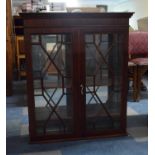 A Modern Astragal Glazed Mahogany Wall Mounting Display Cabinet, 84cm Wide