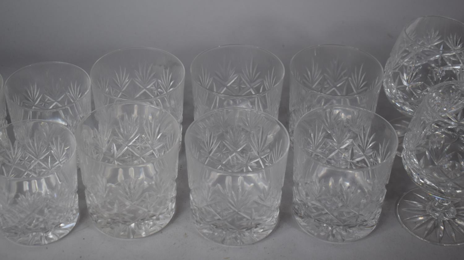 A Collection of Thomas Webb Cut Glass to Include Eight Brandy Balloons, Six Tumblers and Six Smaller - Image 3 of 5