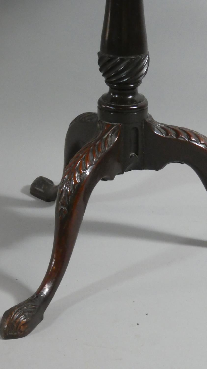 A George II Mahogany Snap Top Tripod Table with Vase Support and Acanthus Carving to scrolled - Image 2 of 2