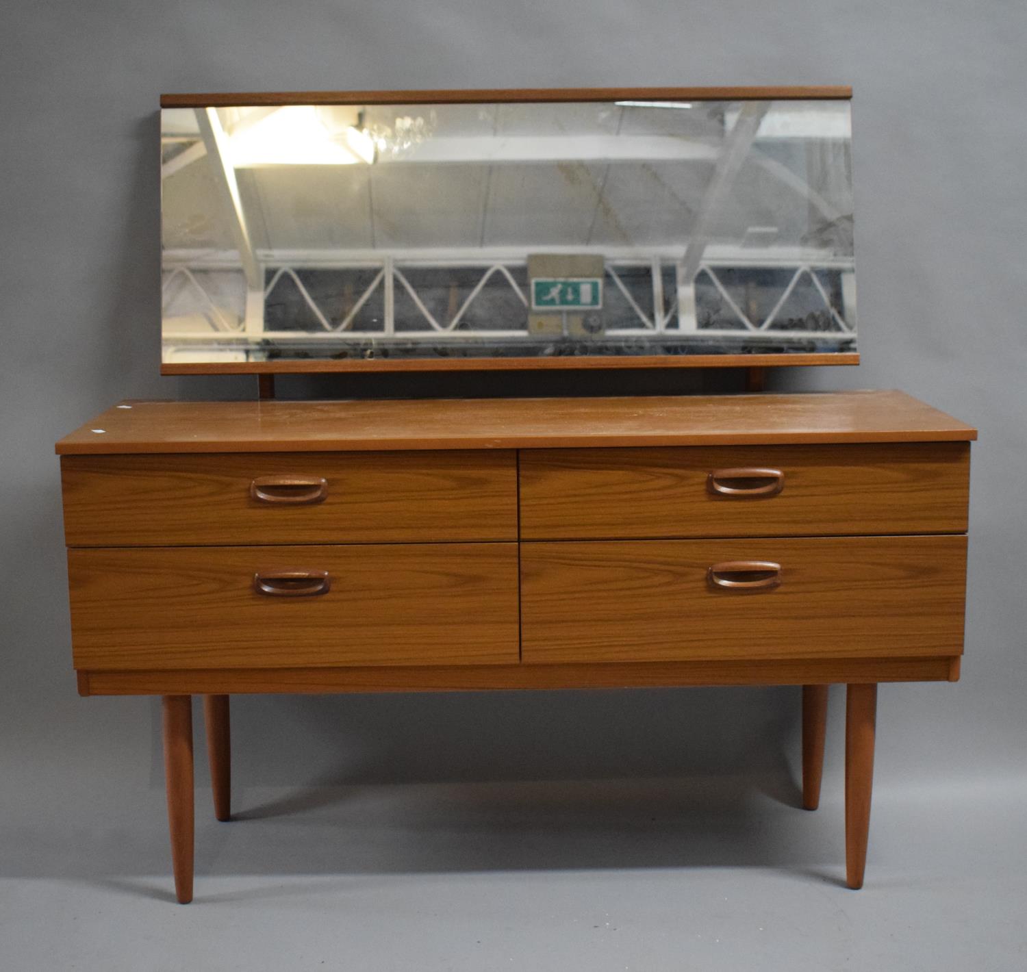 A 1970's Style Dressing Chest of Four Drawers, 122cm Wide