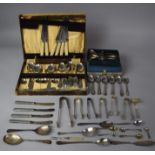 A Collection of Loose and Cased Cutlery