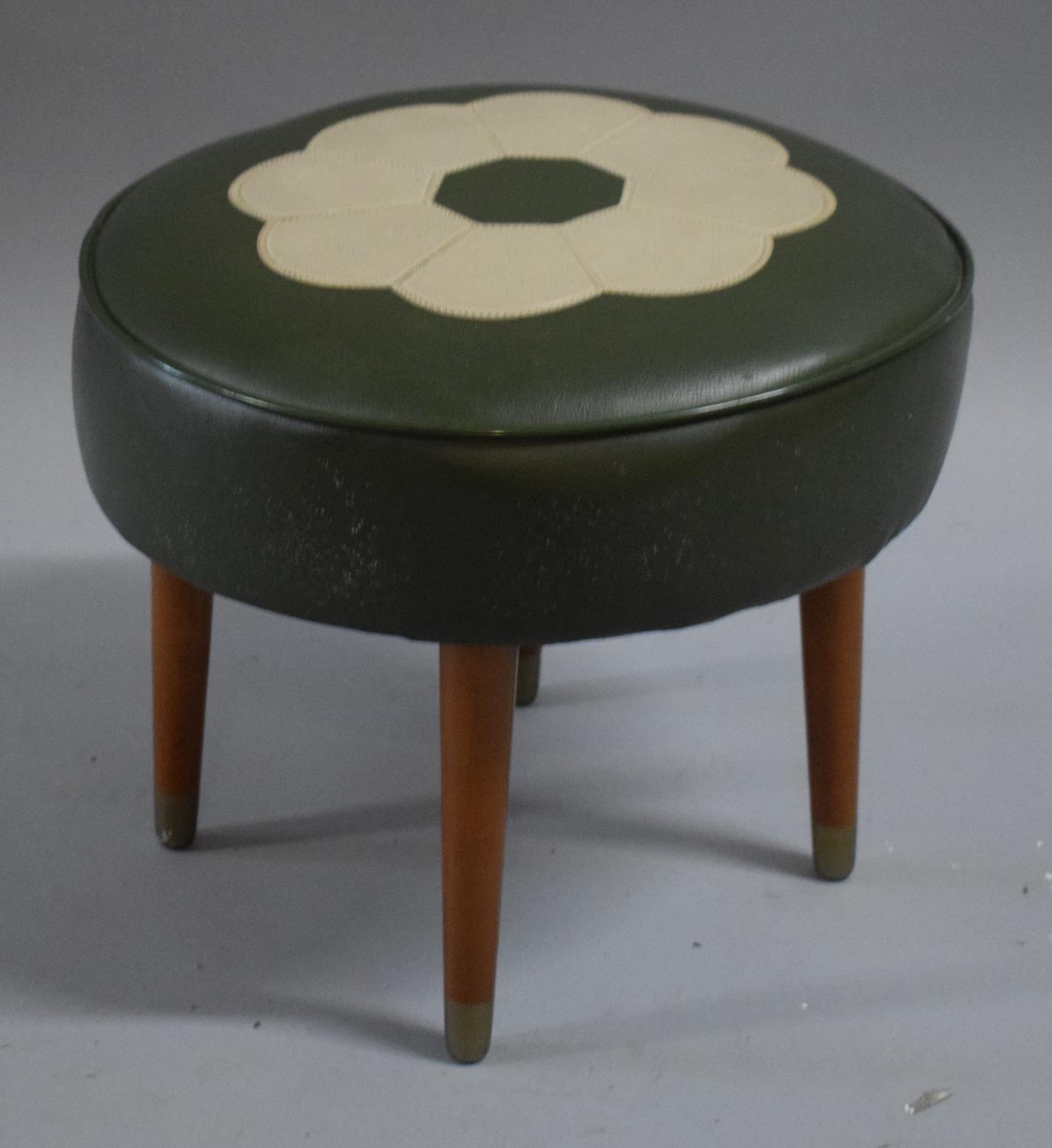 A 1970's Miss Muffet Circular Topped Stool, 39cm Diameter