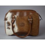 A Ladies Animal Skin and Leather Handbag by Las Marias, 28cm Wide