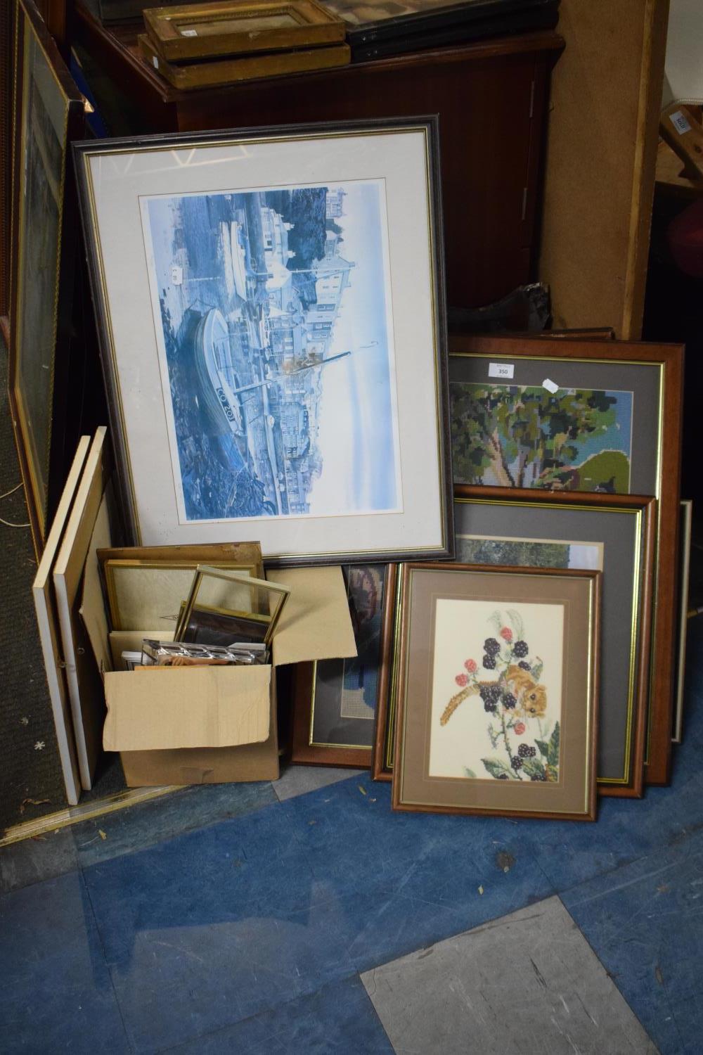 A Large Quantity of Pictures, Prints, Tapestries, Photograph Frames etc