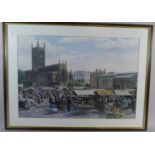 A Framed Print of Wolverhampton Market, 52cm Wide