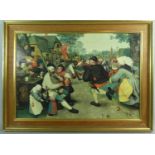 A Framed Bruegel The Elder Print, The Peasant Dance, 53cm Wide